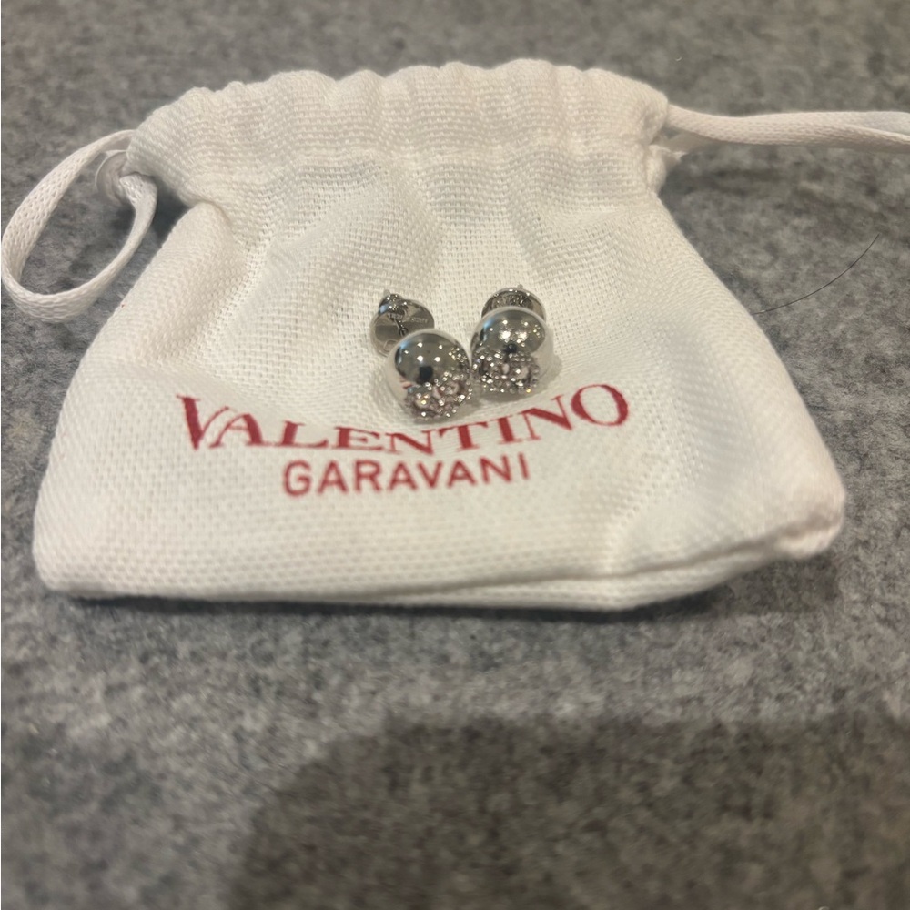 Valentino Silver Sphere Earrings